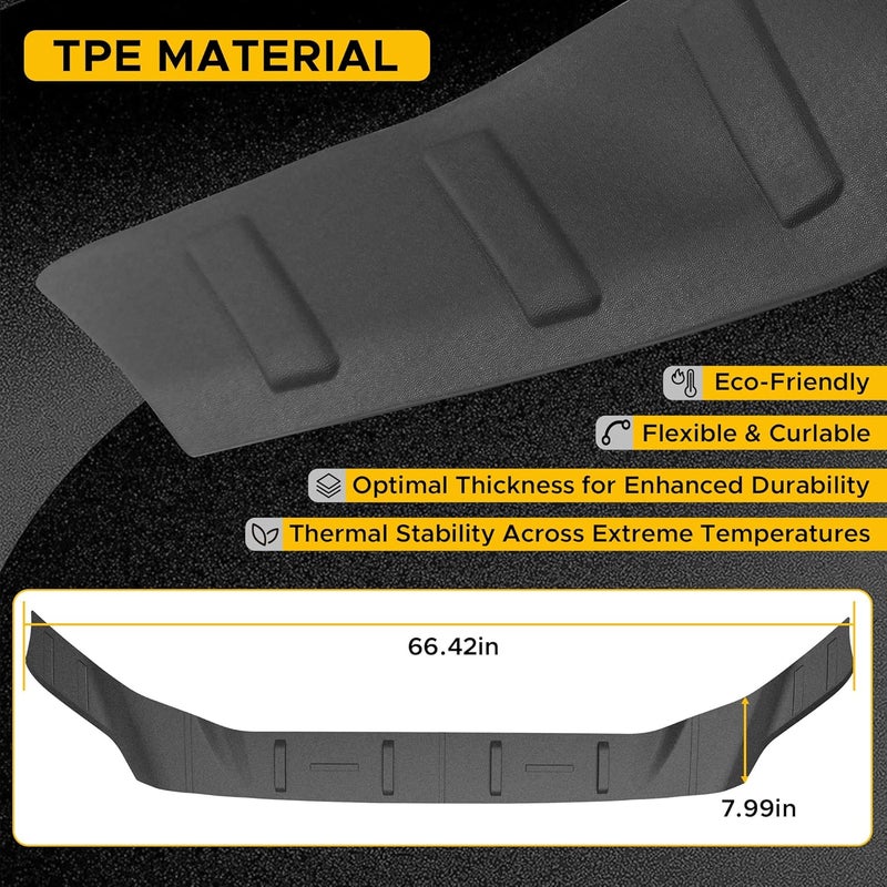WASOFF Hood Protector Fit for Toyota Tacoma 2024 2025 4Runner Bugflector TPE Low Profile Hood Shield Bug Hood Deflector Fit for Toyota 4Runner 2025 Accessory Hood Guard for Tacoma Accessories 2024 - Image 4